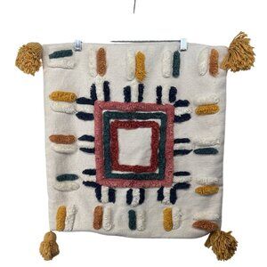 Noble Excellence Pillow Shams SET OF 2 Tasseled 20" Southwestern Boho Chenille